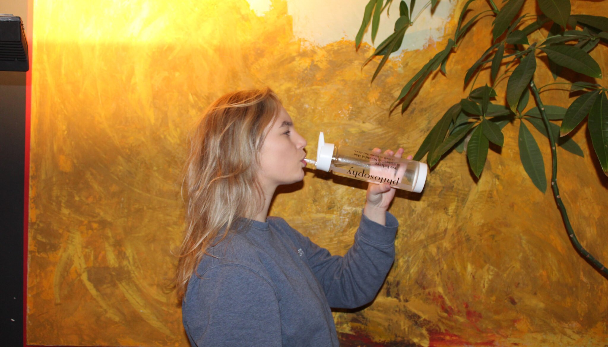 Water drinken tijdens het sporten